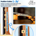 Fantastic Finger Guide Violin Finger Guide, Beginner Note Stickers LH 4/4 | Left-handed violin stickers for an adult beginner, an alternative to violin finger tape for learning notes and finger spacing