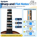 Fantastic Finger Guide Violin Finger Guide, Beginner Note Stickers LH 4/4 | Left-handed violin stickers for an adult beginner, an alternative to violin finger tape for learning notes and finger spacing