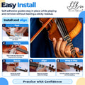 Fantastic Finger Guide Violin Finger Guide, Beginner Note Stickers LH 4/4 | Left-handed violin stickers for an adult beginner, an alternative to violin finger tape for learning notes and finger spacing