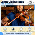 Fantastic Finger Guide Violin Finger Guide, Beginner Note Stickers LH 4/4 | Left-handed violin stickers for an adult beginner, an alternative to violin finger tape for learning notes and finger spacing