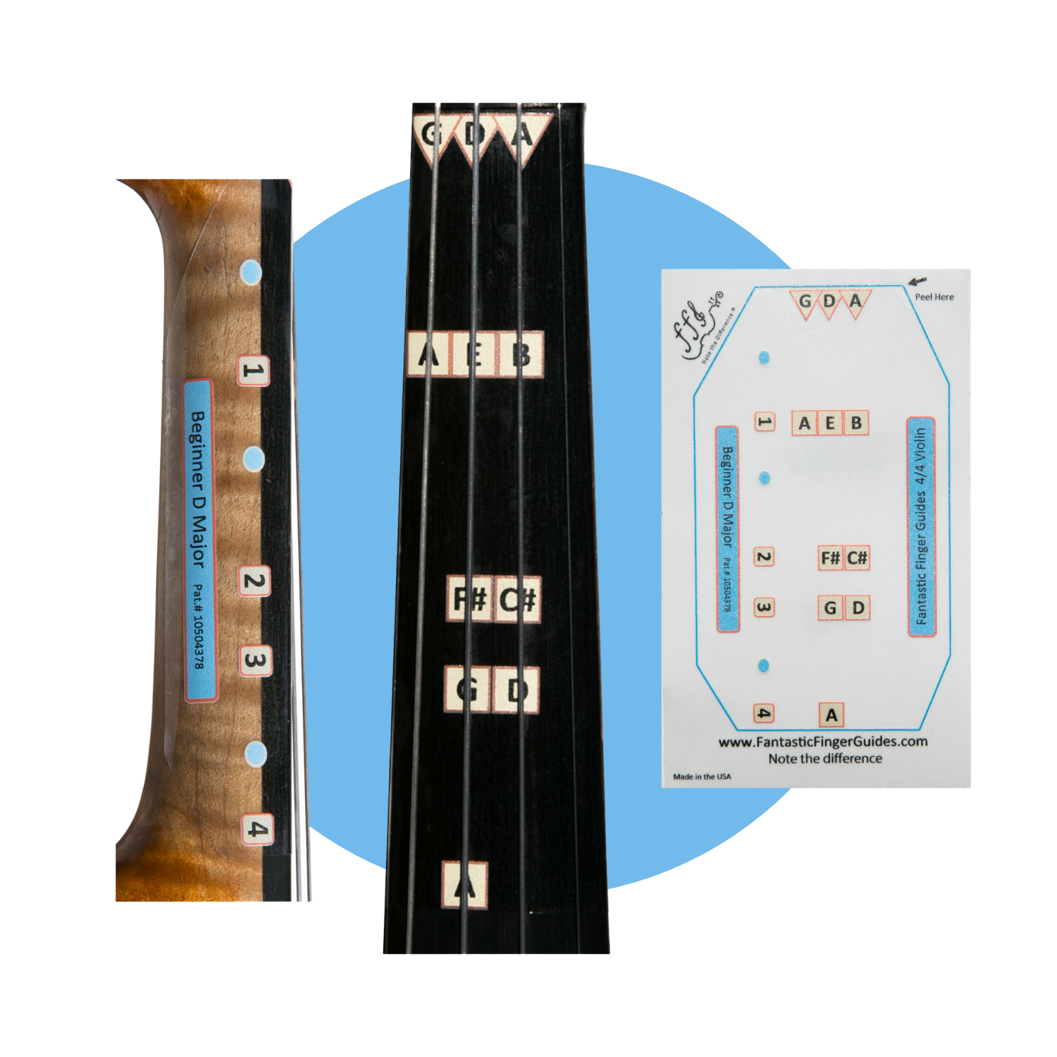 FREE Sample D Major Violin Guide | Fantastic Finger Guides
